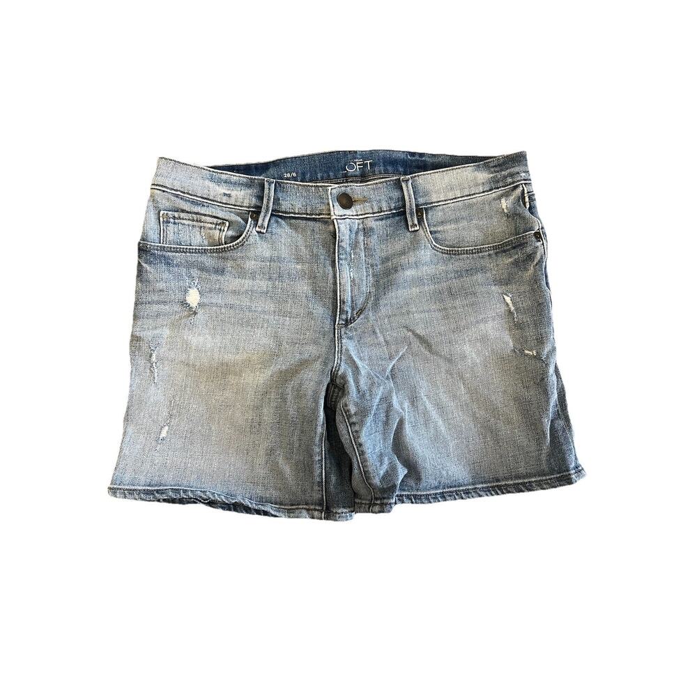 Ann Taylor LOFT Light Wash Denim Blue Jean Shorts Casual Women Size 28 Size 6